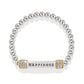 Meridian Happiness Two Tone Stretch Bracelet