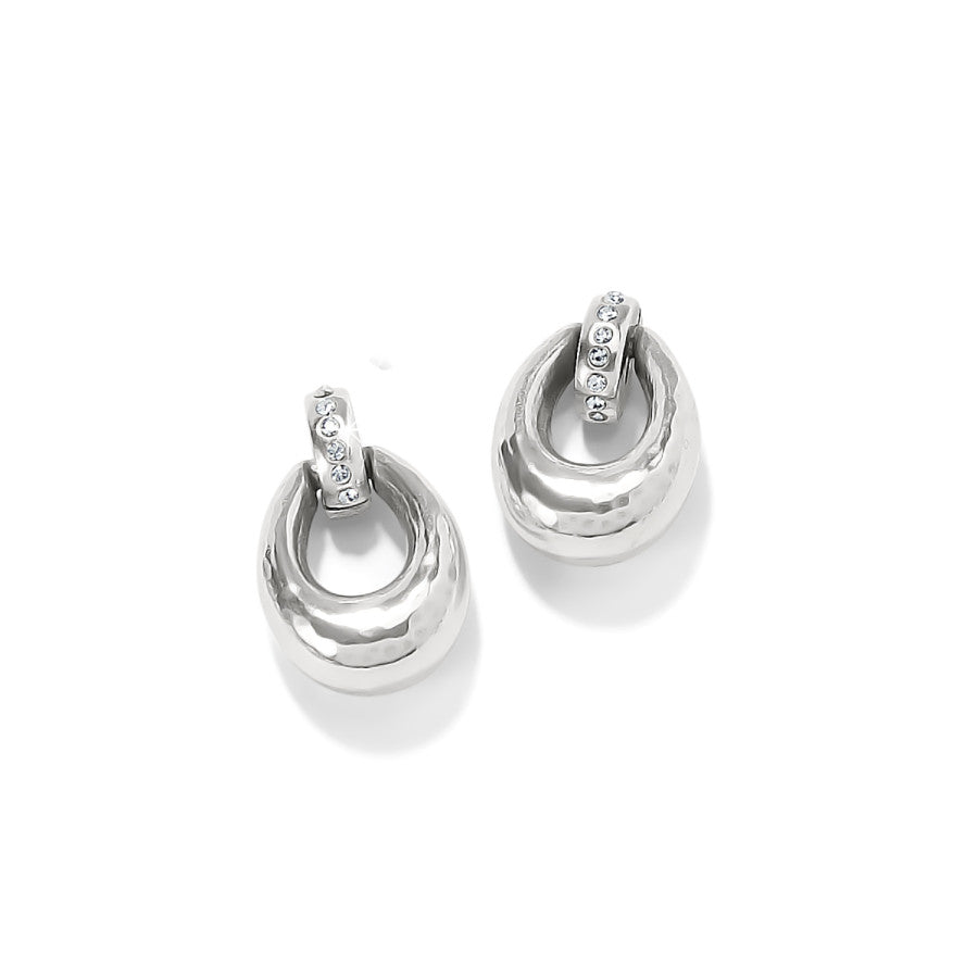 Meridian Orbit Oval Mini Post Earrings silver 2