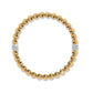 Meridian Petite Stretch Gold Bracelet latched top down view