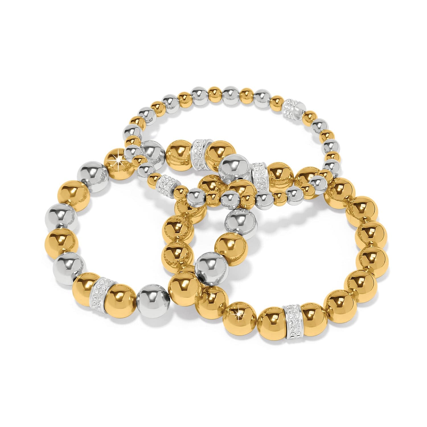 Meridian Petite Stretch Bracelet silver-gold 15