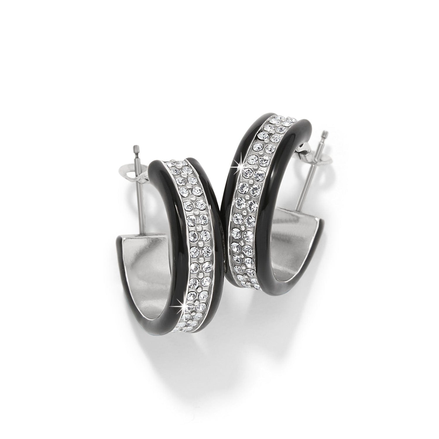 Meridian Hoop Earrings silver-black 1