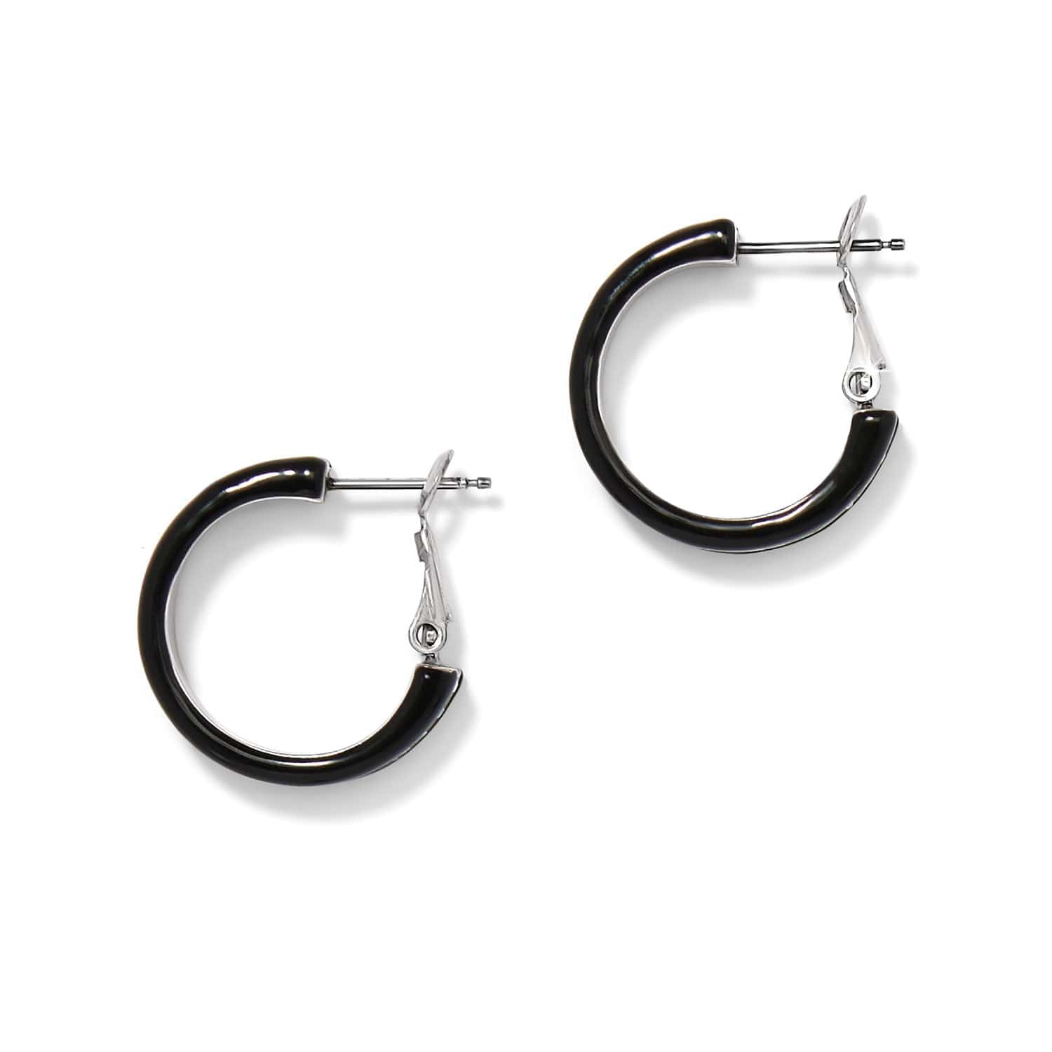 Meridian Hoop Earrings silver-black 5