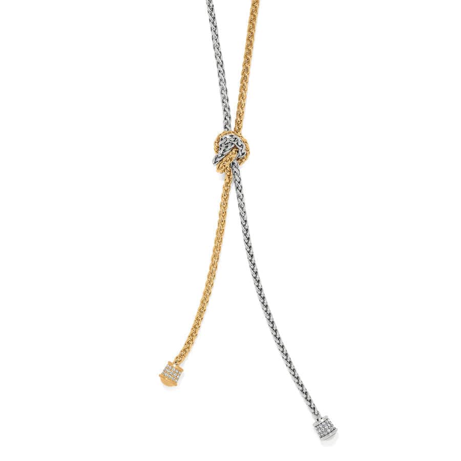 Meridian Ventus Two Tone Y Necklace silver-gold 1