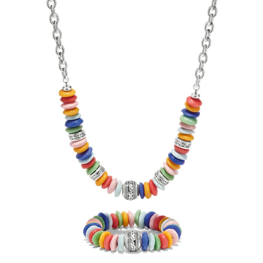 Mingle Medley Beaded Sphere Necklace silver-multi 3