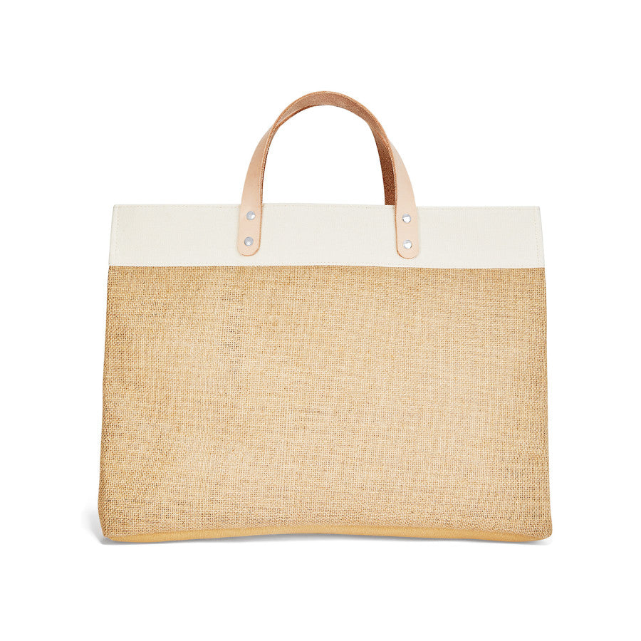 Mon Cheri East West Burlap Tote