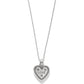 Mosaic Heart Two Tone Heart Petite Necklace