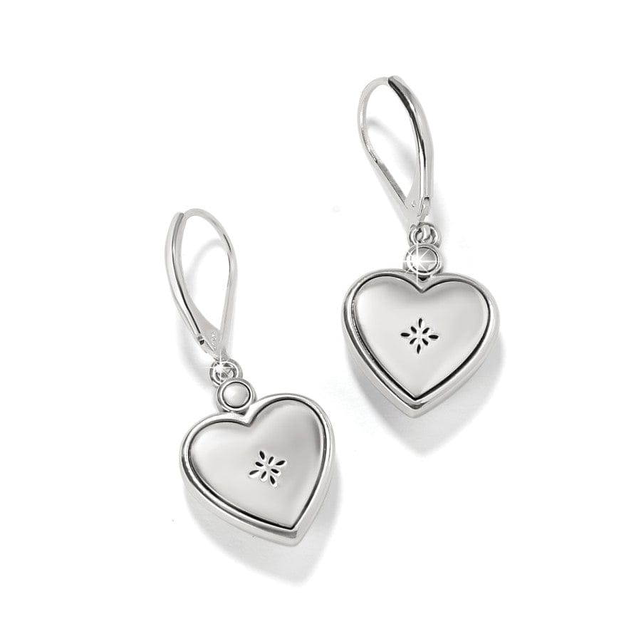 Mosaic Heart Two Tone  Leverback Earrings silver-gold 2