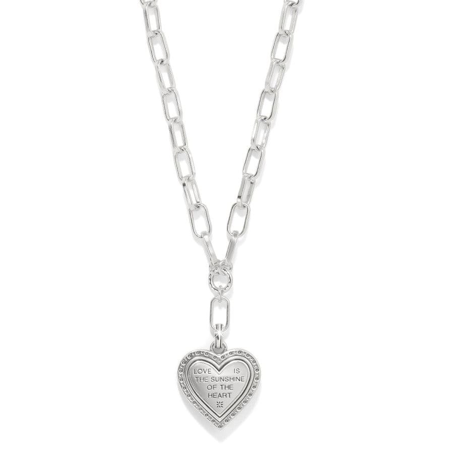 Mosaic Heart Two Tone Necklace silver-gold 2