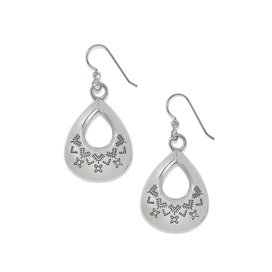 Mosaic Paseo Etch Teardrop French Wire Earrings silver 1