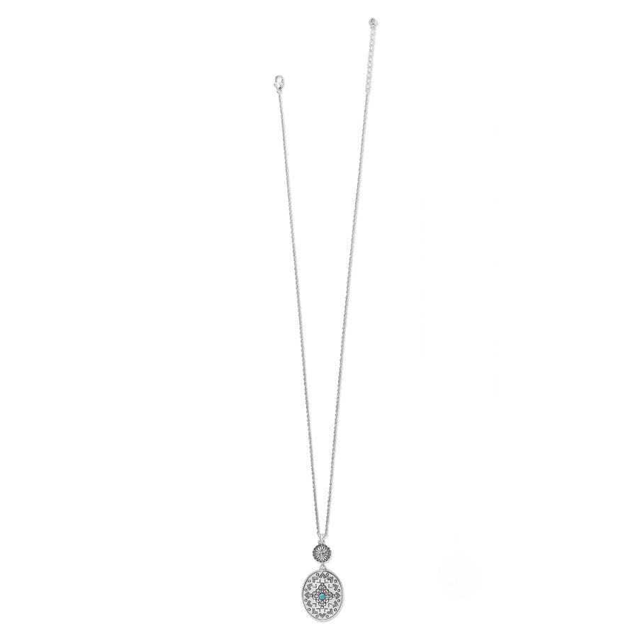 Mosaic Paseo Long Concho Necklace silver-blue 3