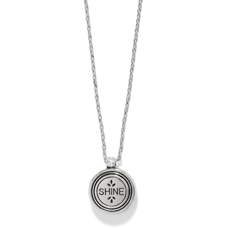 Mosaic Round Two Tone Mini Necklace silver-gold 2