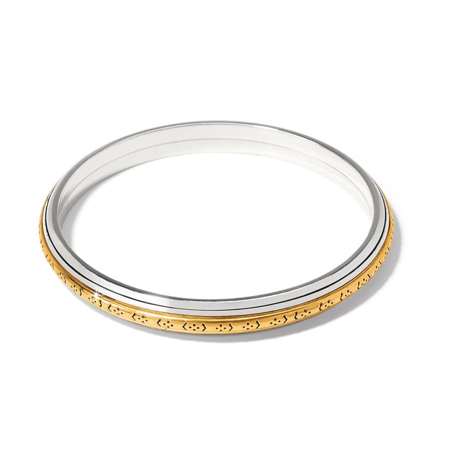 Mosaic Two Tone Bangle silver-gold 2