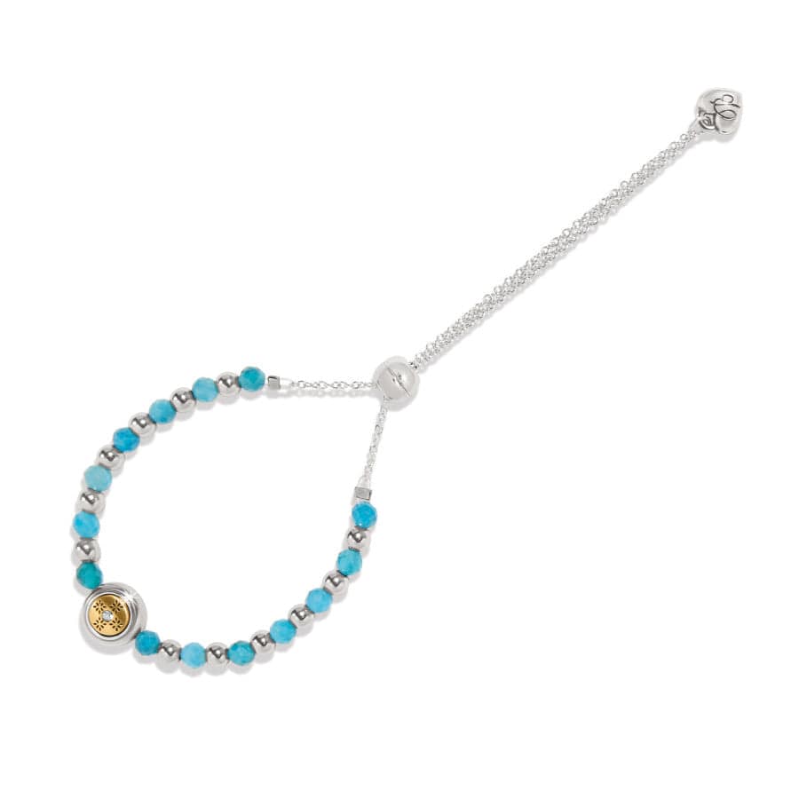 Mosaic Two Tone Beaded Bracelet silver-blue 1