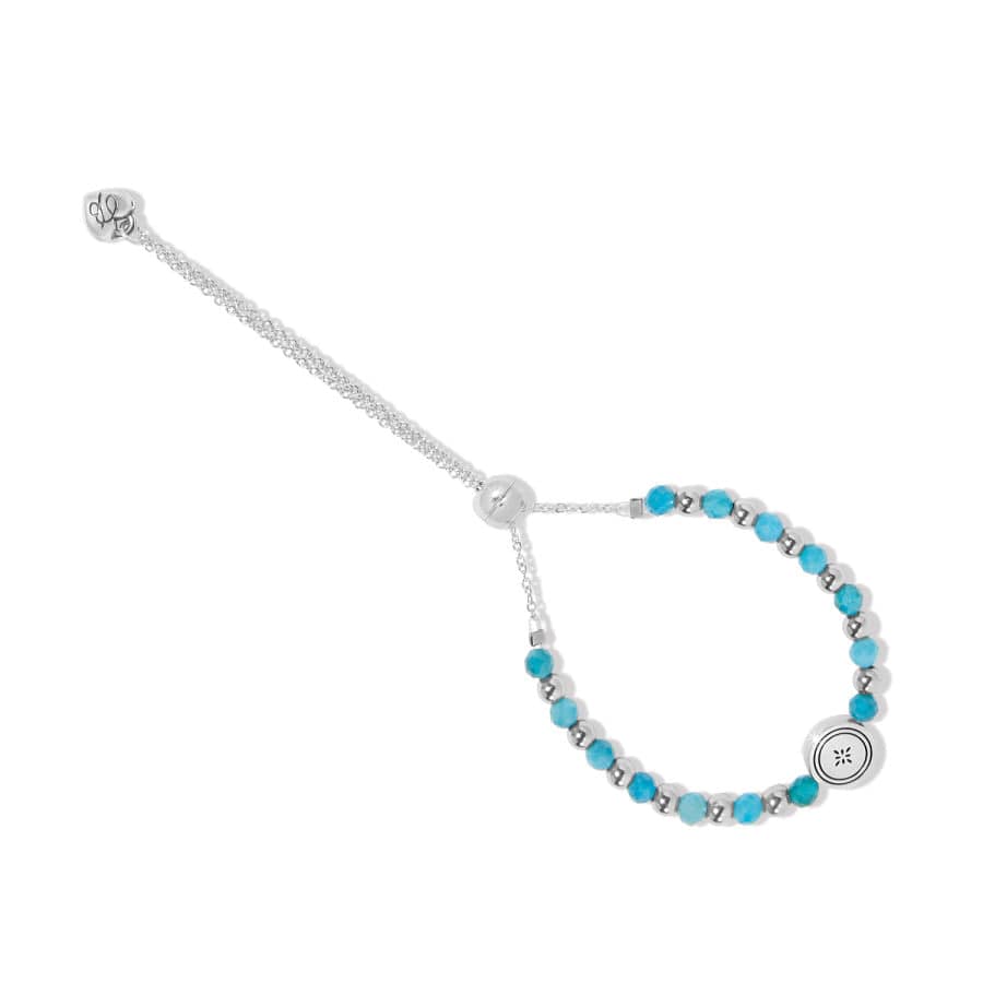 Mosaic Two Tone Beaded Bracelet silver-blue 2