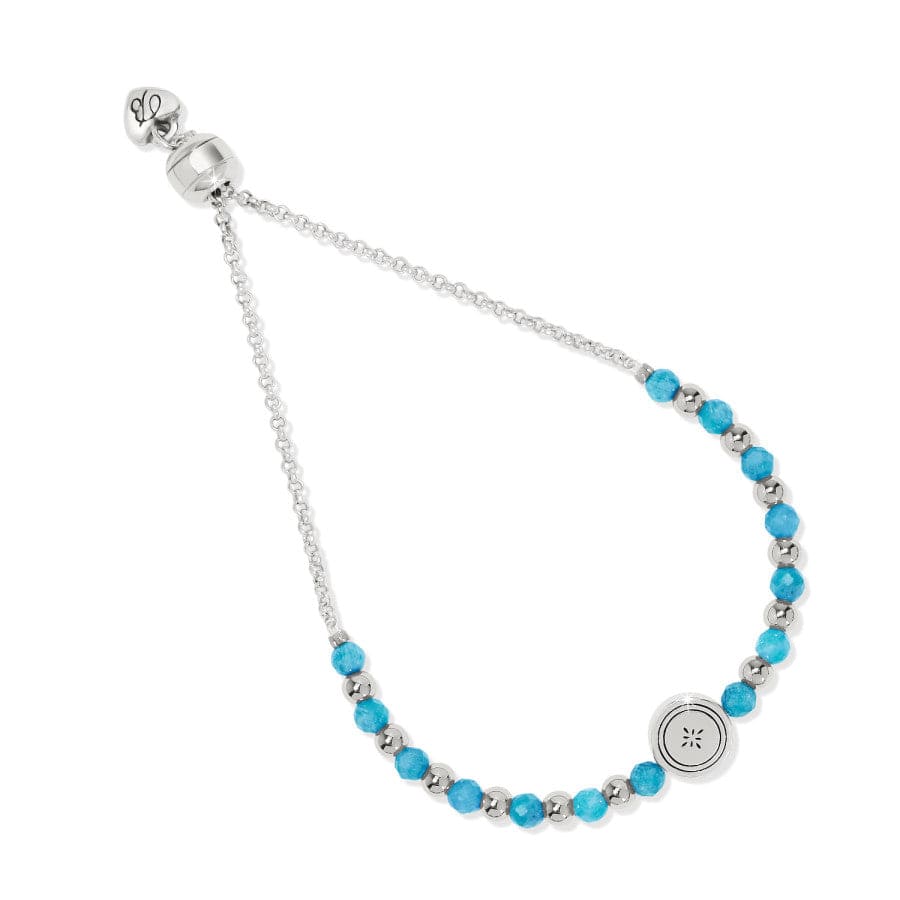 Mosaic Two Tone Beaded Bracelet silver-blue 3