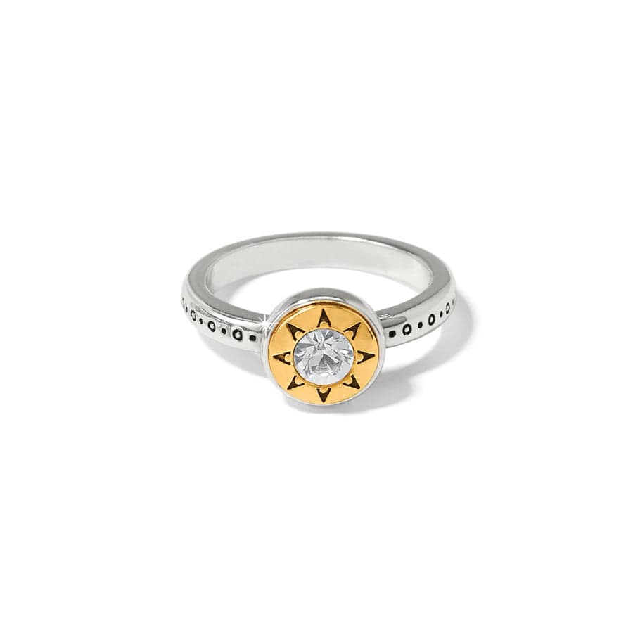 Mosaic Two Tone Ring silver-gold 1