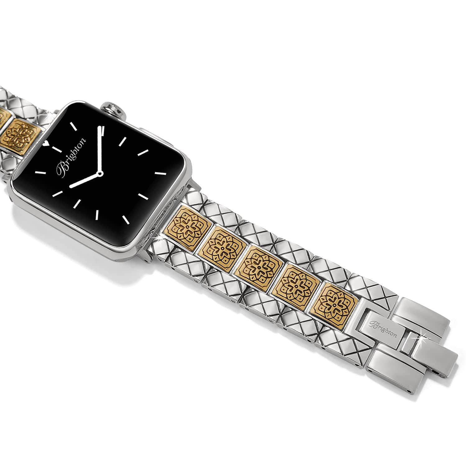 Mosaic Two Tone Watch Band silver-gold 2