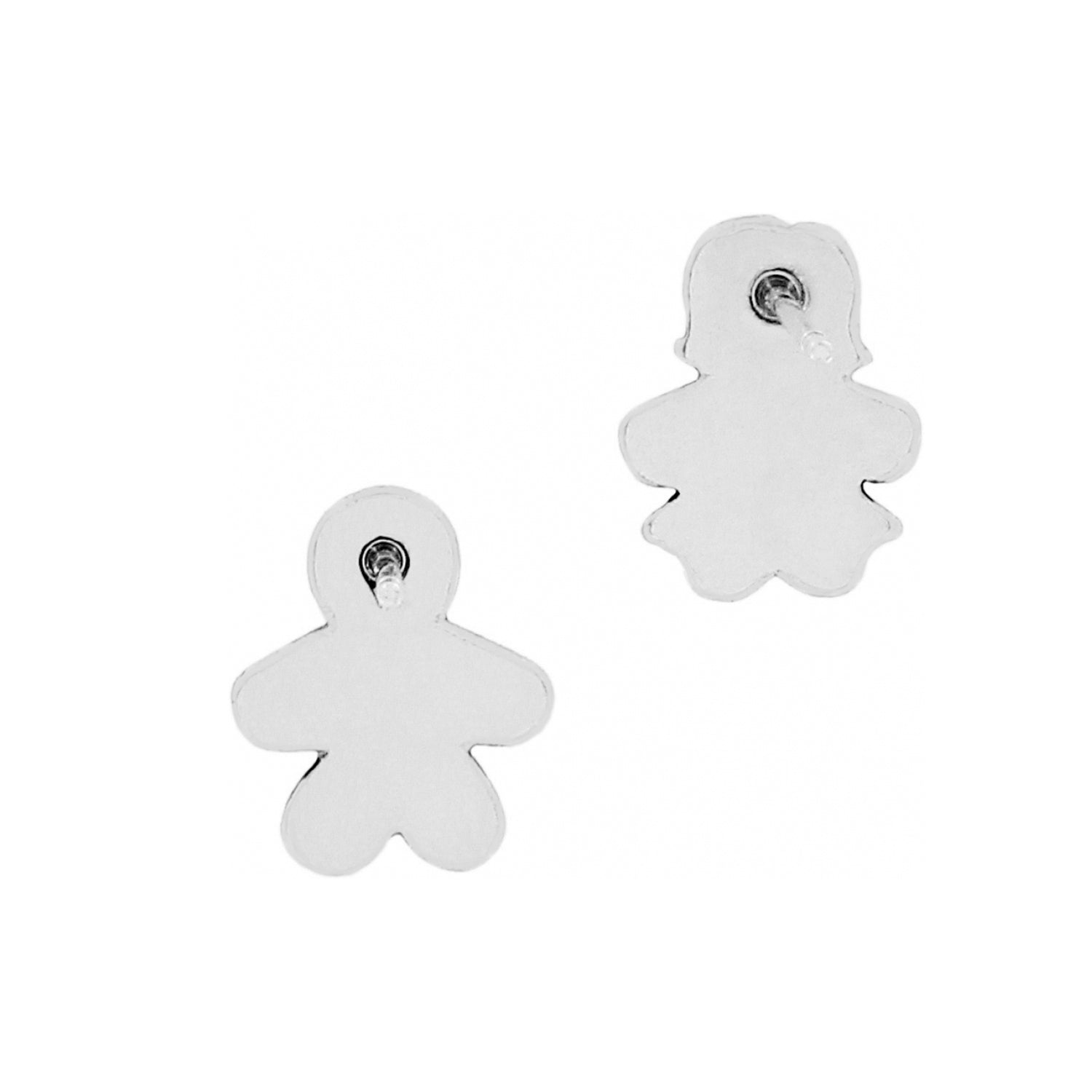 Mr & Mrs Gingerbread Mini Post Earrings silver 5