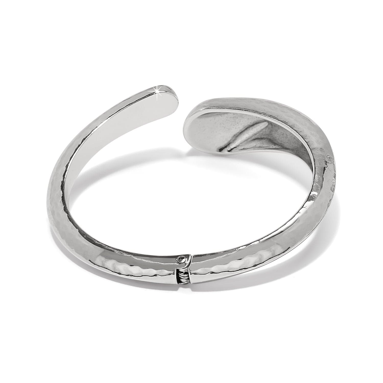 Nile Open Hinge Bangle silver 2