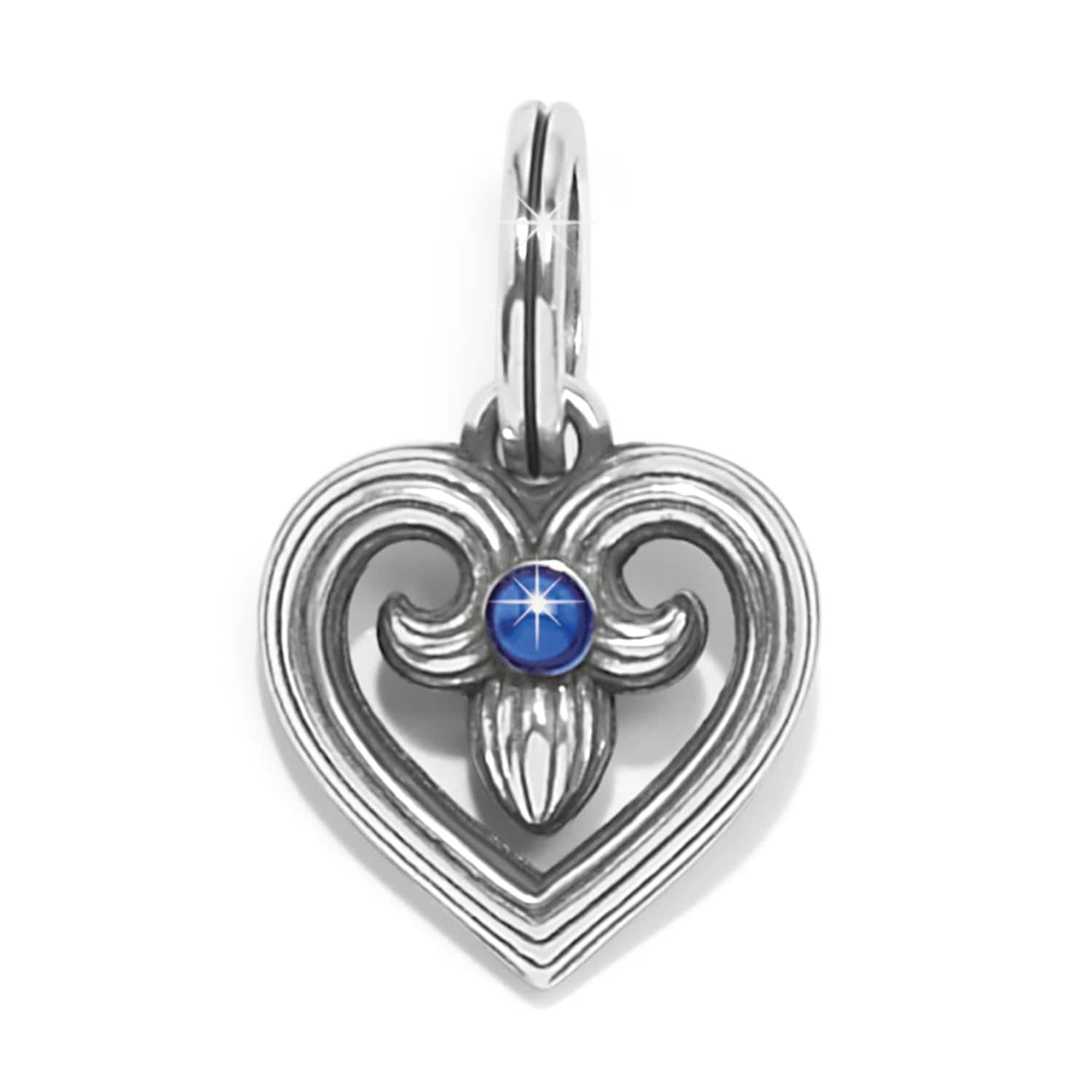 One Heart Azure Heart Charm silver-blue 2