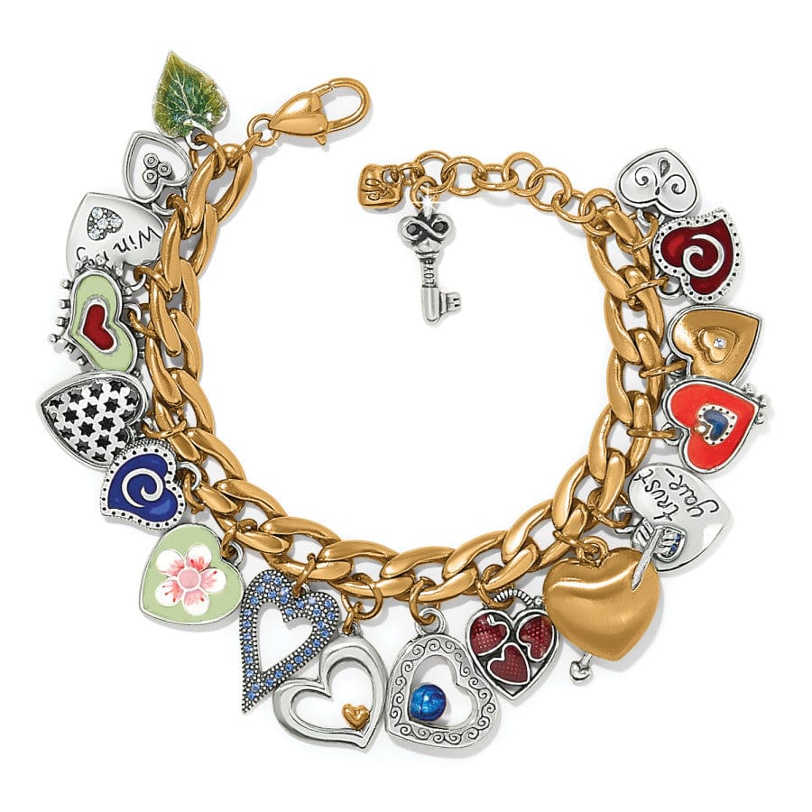 One Heart Color Charm Bracelet