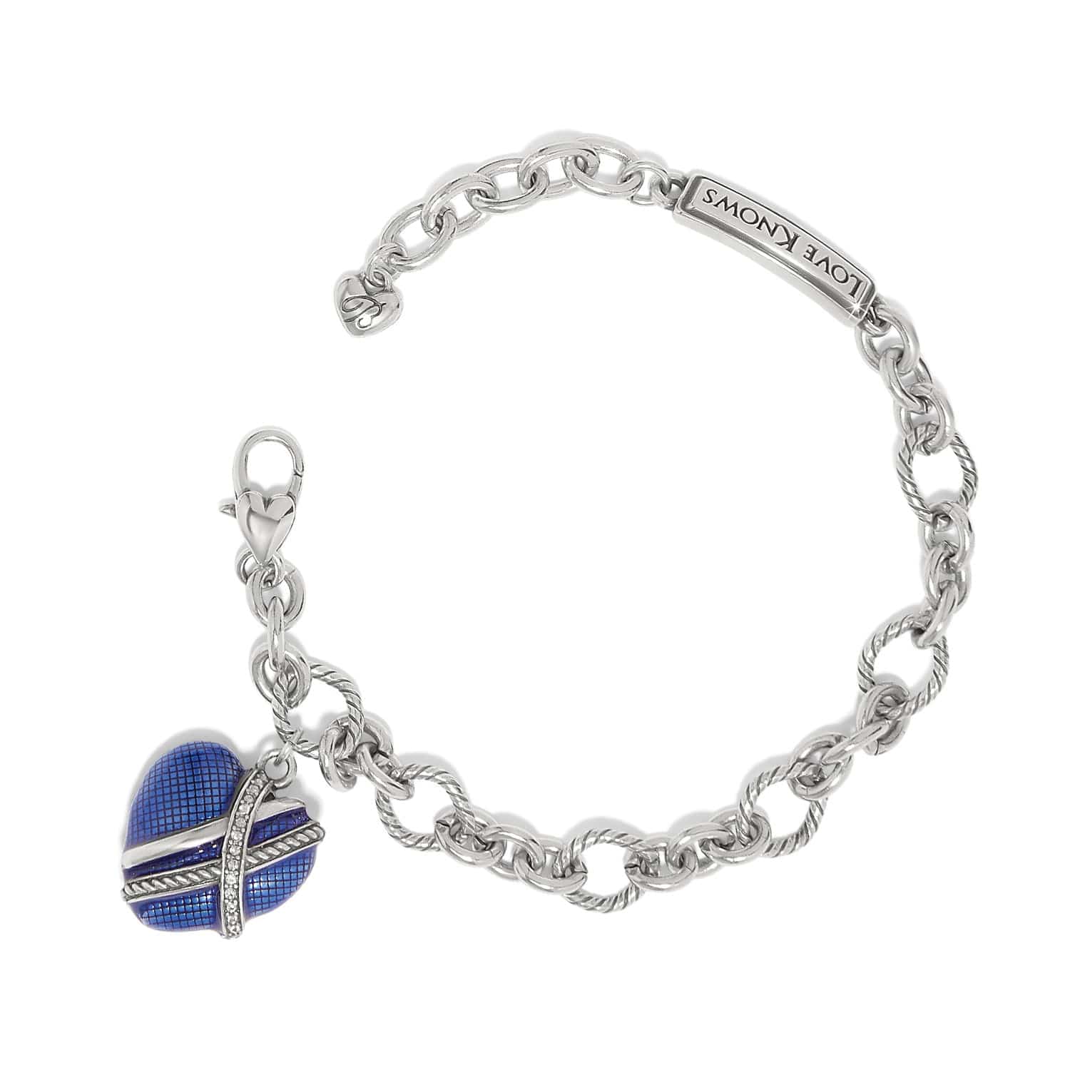 One Heart Link Blue Bracelet silver-blue 1