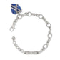 One Heart Link Blue Bracelet