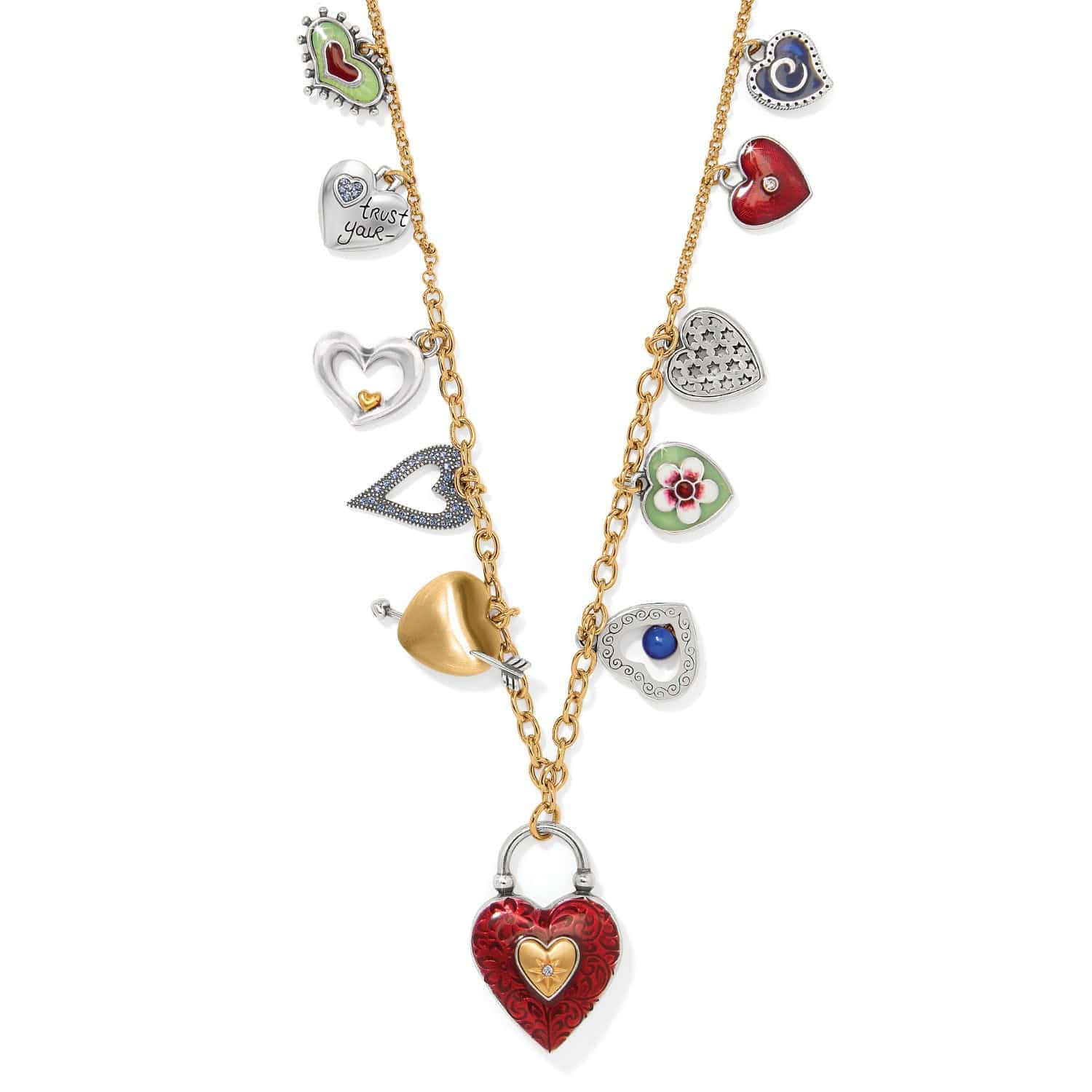 One Heart Long Necklace gold-multi 1