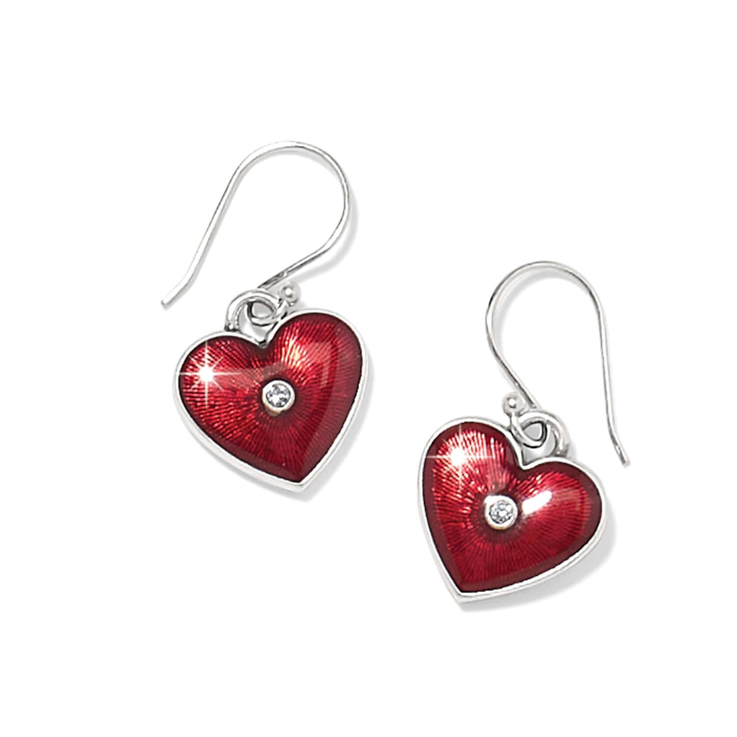 One Heart Reversible Earrings silver-red 1