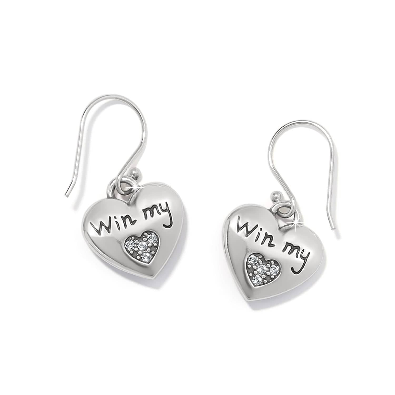 One Heart Reversible Earrings silver-red 2