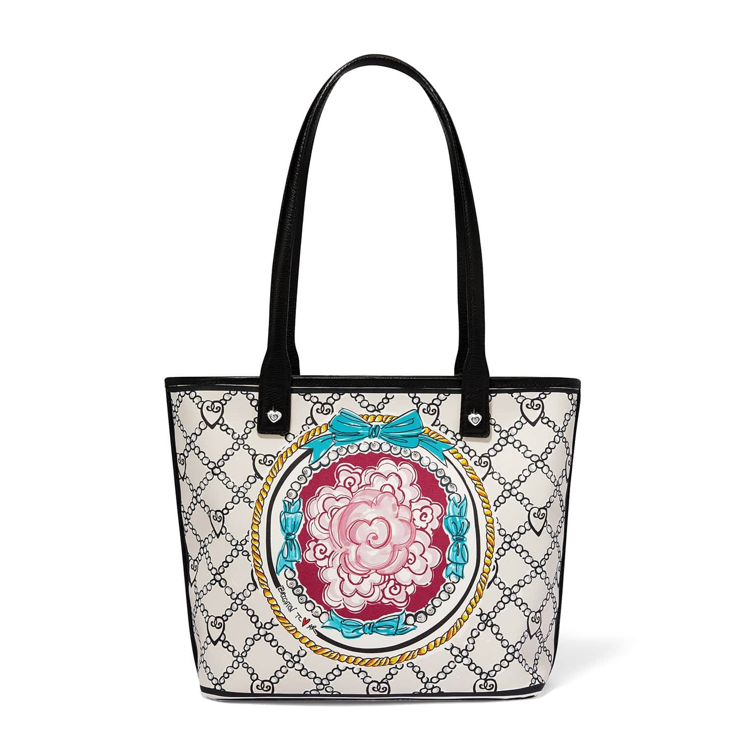 Paris Blooms Large Saffian Tote multi 3