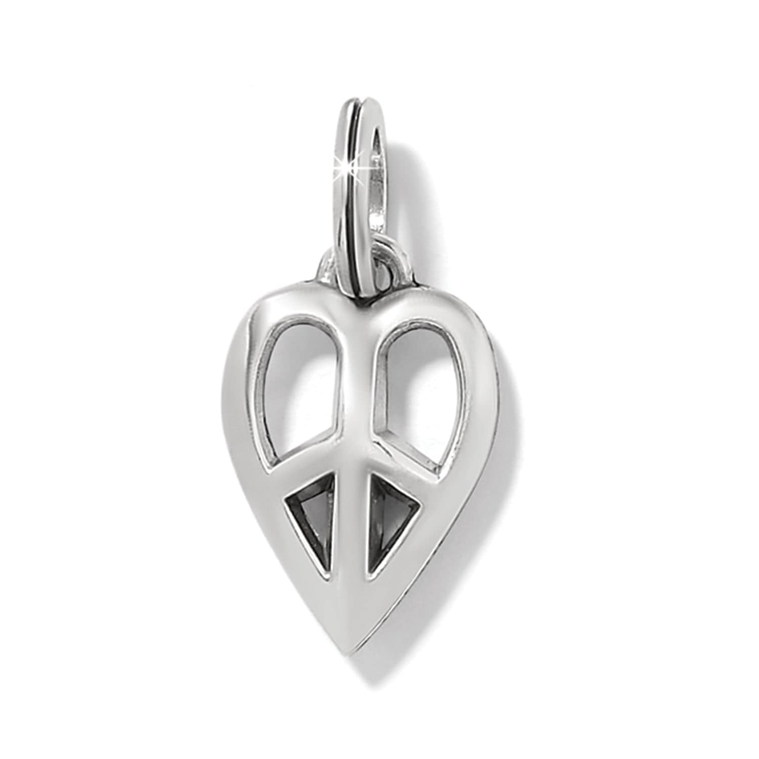 Peace Heart Charm silver 2