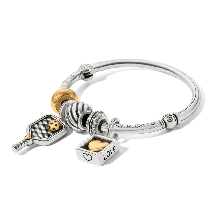 Pickleball Charm Bangle silver-gold 1