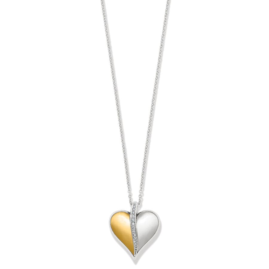 Precious Heart Two Tone Necklace silver-gold 1