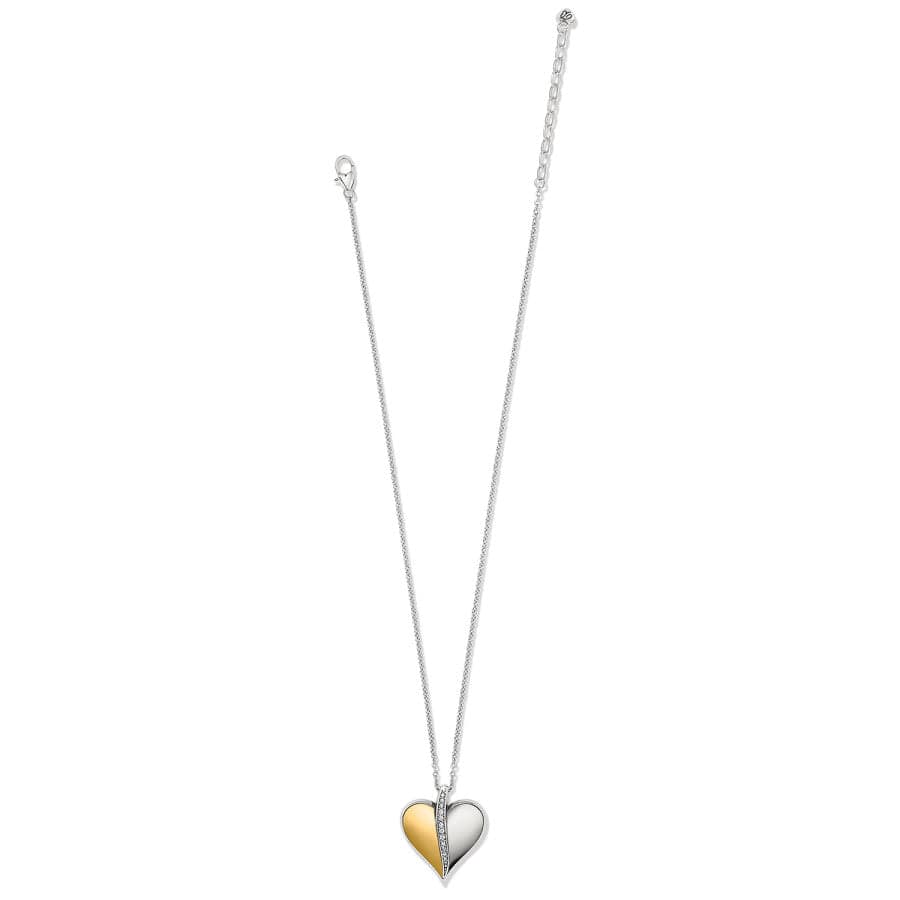 Precious Heart Two Tone Necklace silver-gold 2