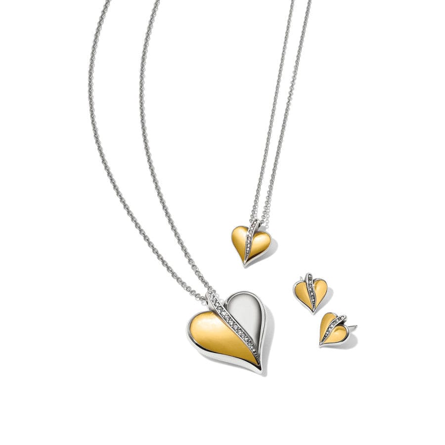 Precious Heart Two Tone Necklace silver-gold 4