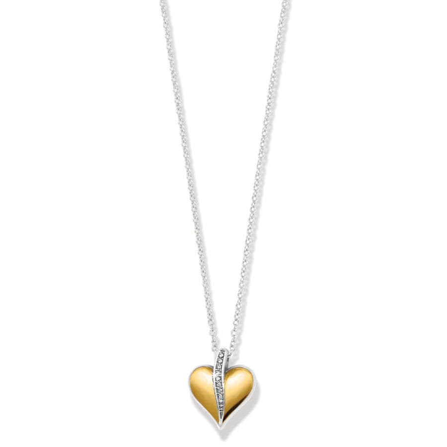 Precious Heart Two Tone Petite Necklace silver-gold 1