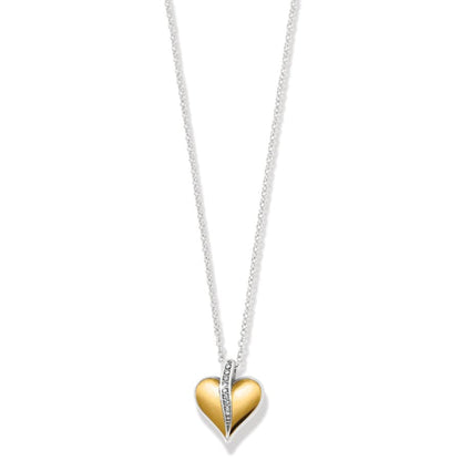 Precious Heart Two Tone Petite Necklace