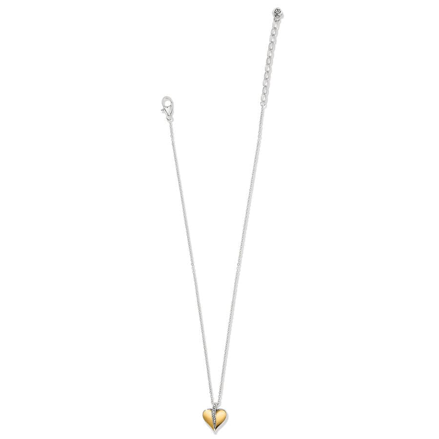 Precious Heart Two Tone Petite Necklace silver-gold 2