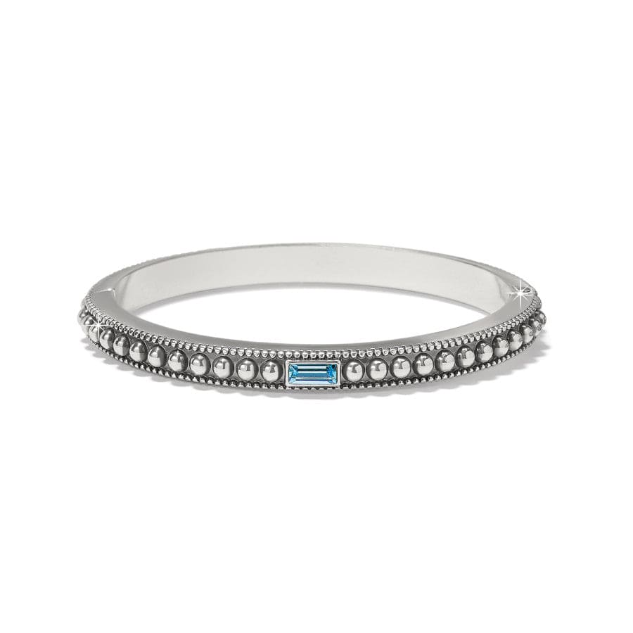 Pretty Tough Gem Hinged Bangle silver-aqua 1