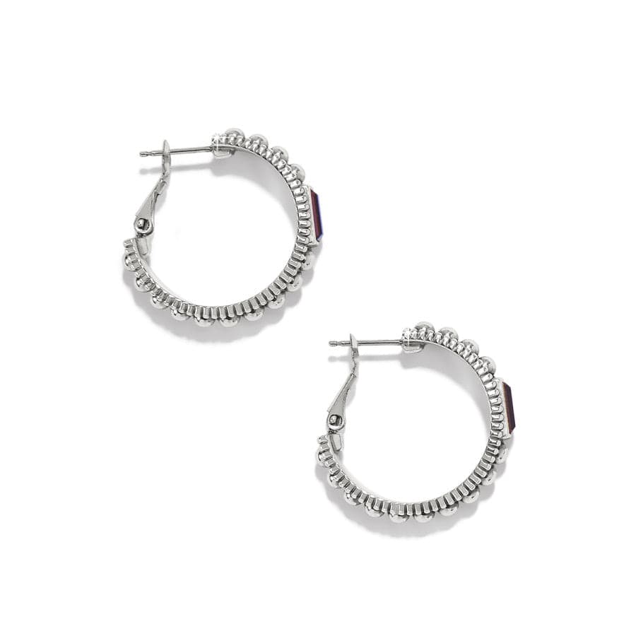 Pretty Tough Gem Hoop Earrings silver-amethyst 3