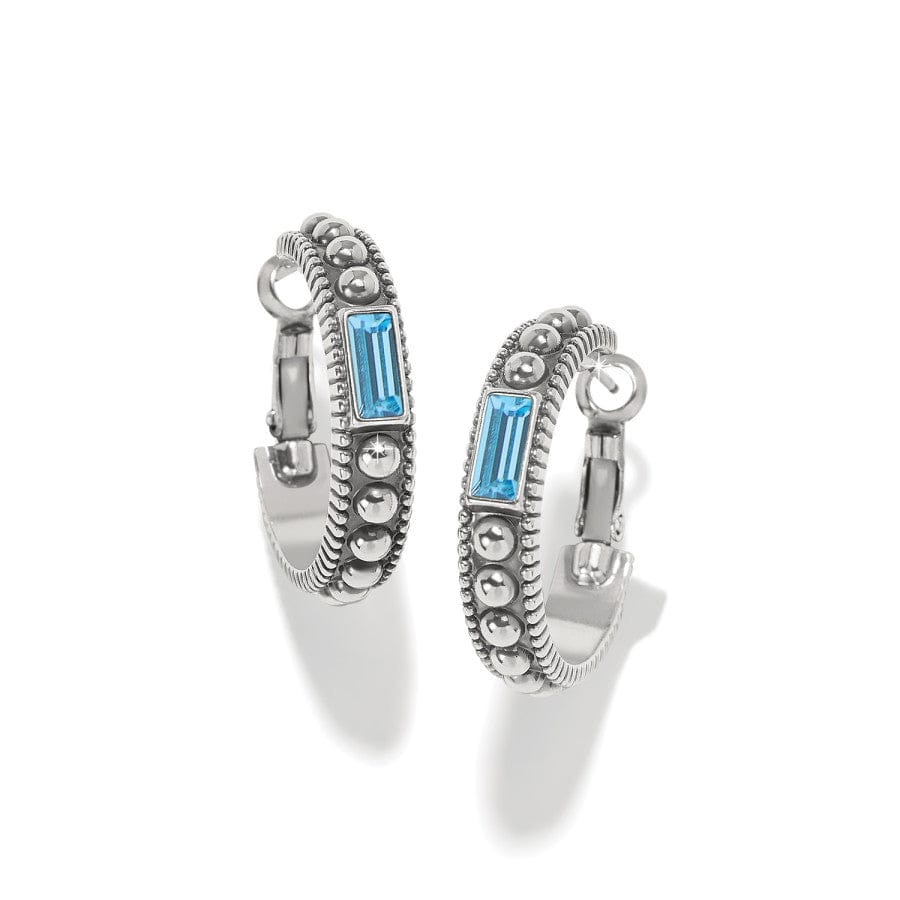 Pretty Tough Gem Hoop Earrings silver-aqua 1