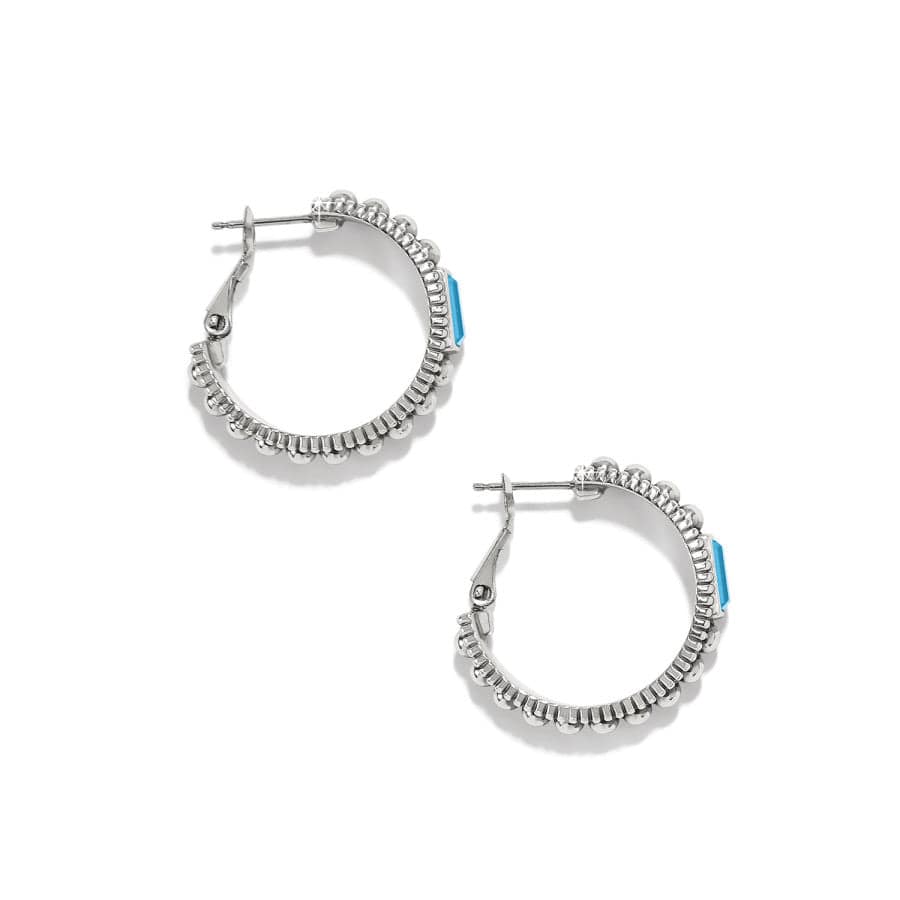 Pretty Tough Gem Hoop Earrings silver-aqua 4