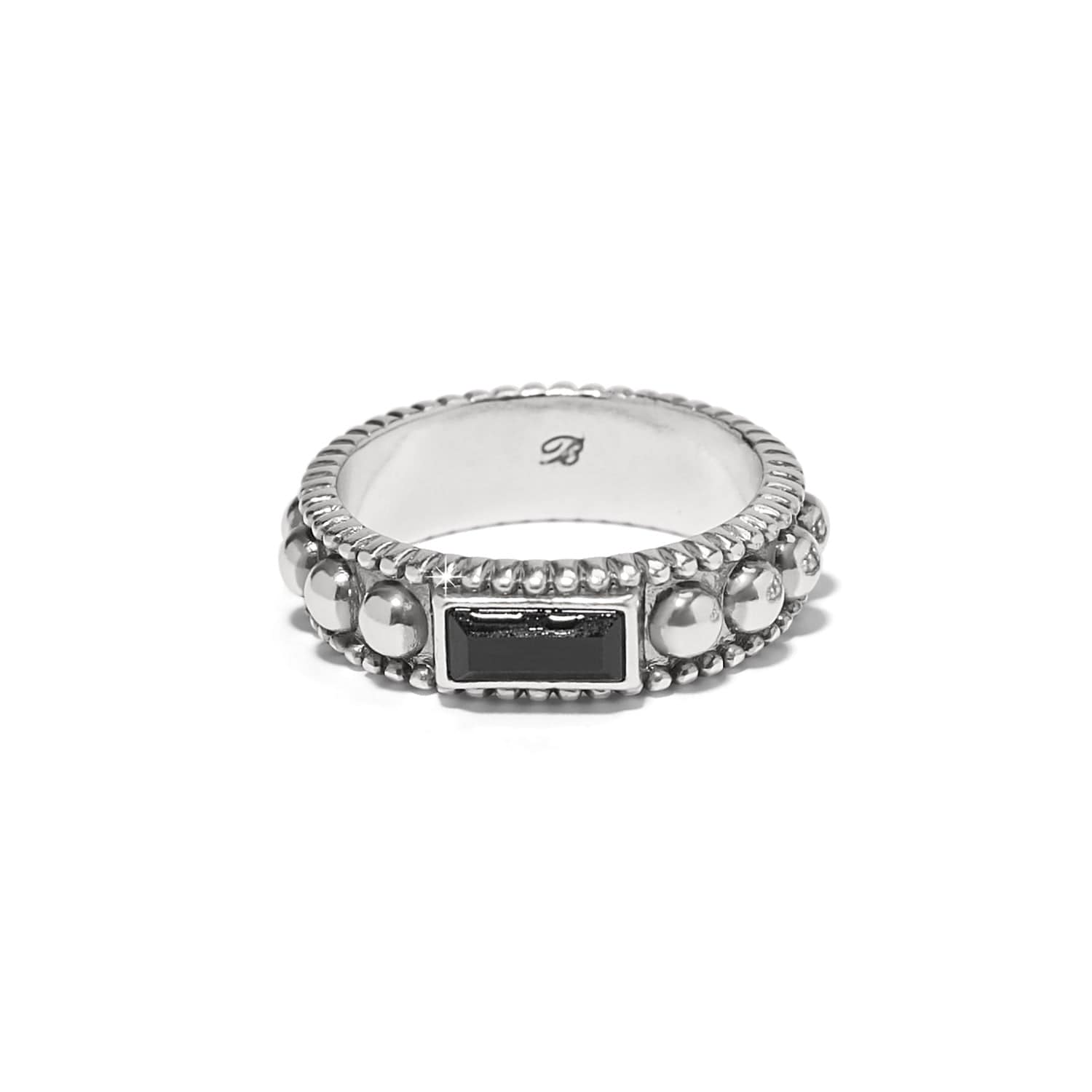 Pretty Tough Gem Ring silver-black 11