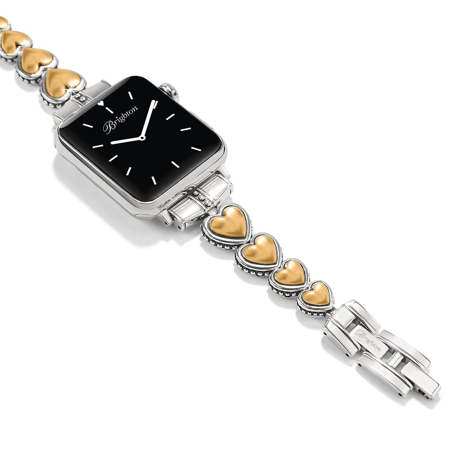 Pretty Tough Two Tone Heart Watch Band silver-gold 2