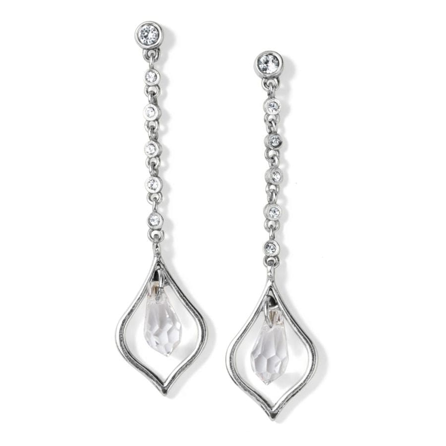 Prism light Diamond Petite Post Drop Earrings silver 2