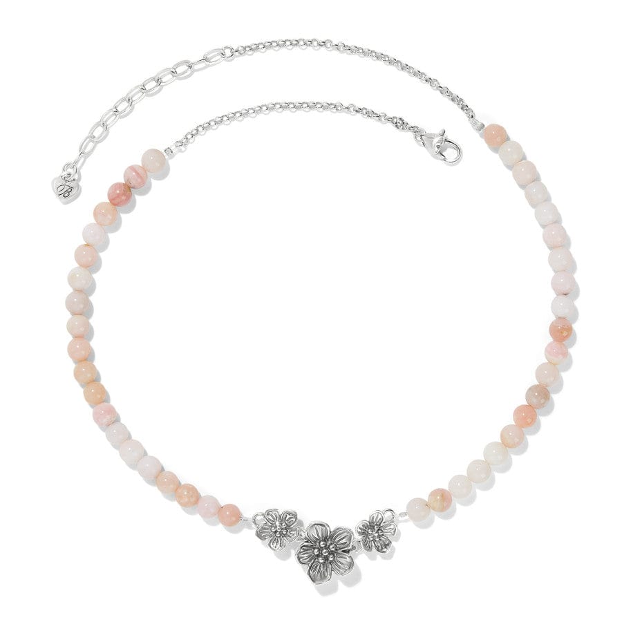 Sakura Beaded Trio Necklace wrapped in a circle