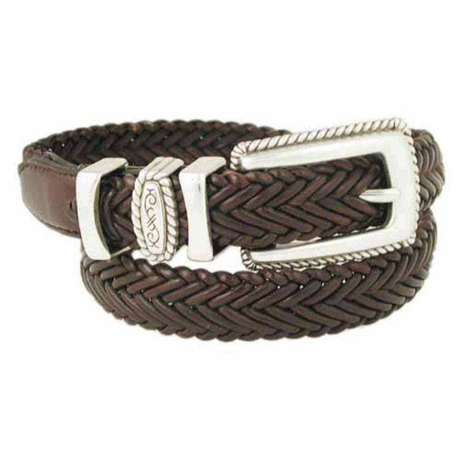 Sierra Narrow Braid Belt chocolate 1