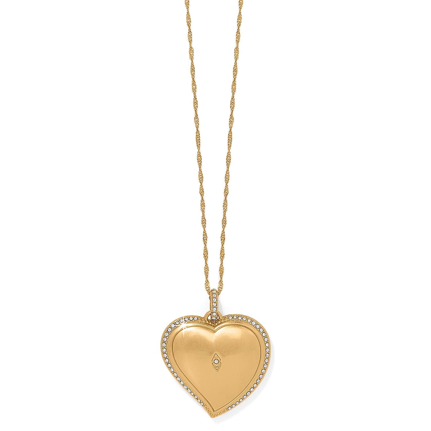 Trust Your Journey Golden Convertible Reversible Large Heart Necklace gold 2