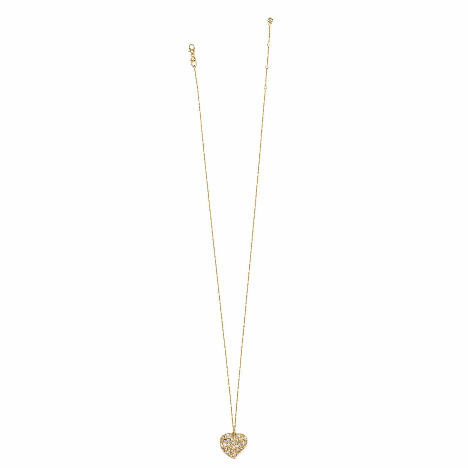 Trust Your Journey Golden Convertible Reversible Large Heart Necklace gold 3